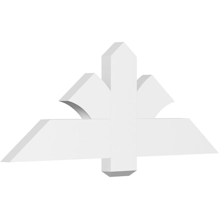 Ekena Millwork Redmond Architectural Grade PVC Gable Bracket, 48"W x 18"H x 2"D x 6"F, 9/12 Pitch GBP048X18X0206RED00